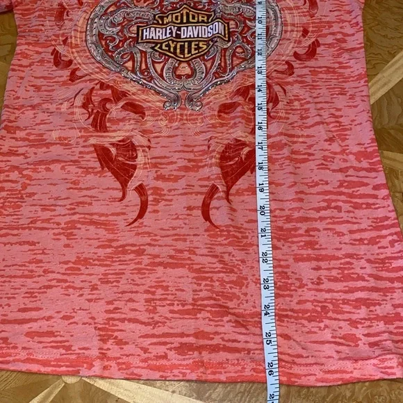 Harley-Davidson Motorcycles Women’s V-Neck Embellished Tee Shirt Size Medium - Picture 10 of 11